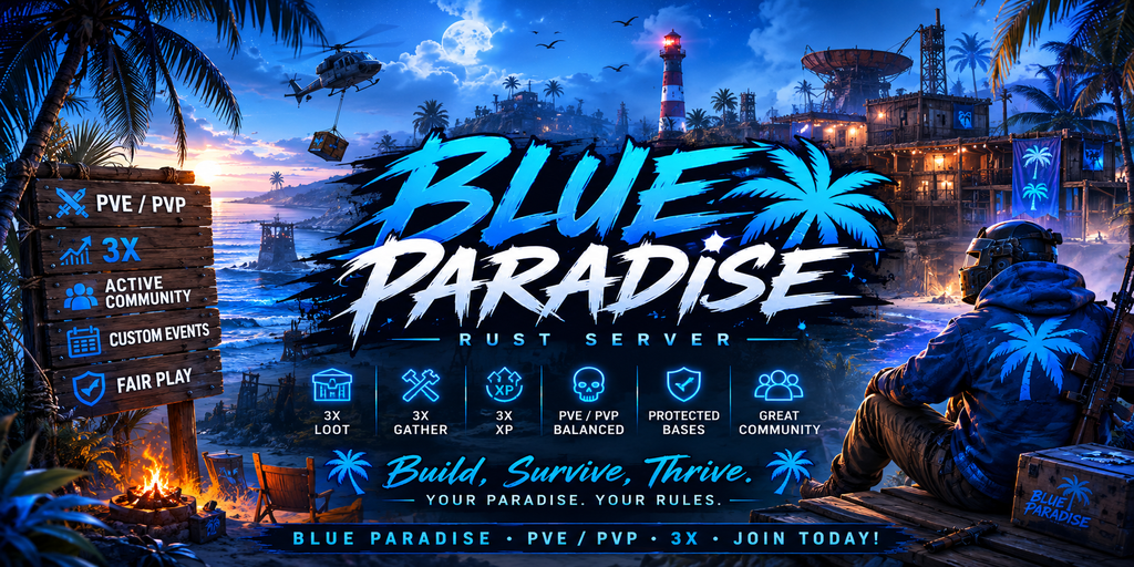 Blues Paradise 3x PVE|PVP|Kits|Shop|Quest