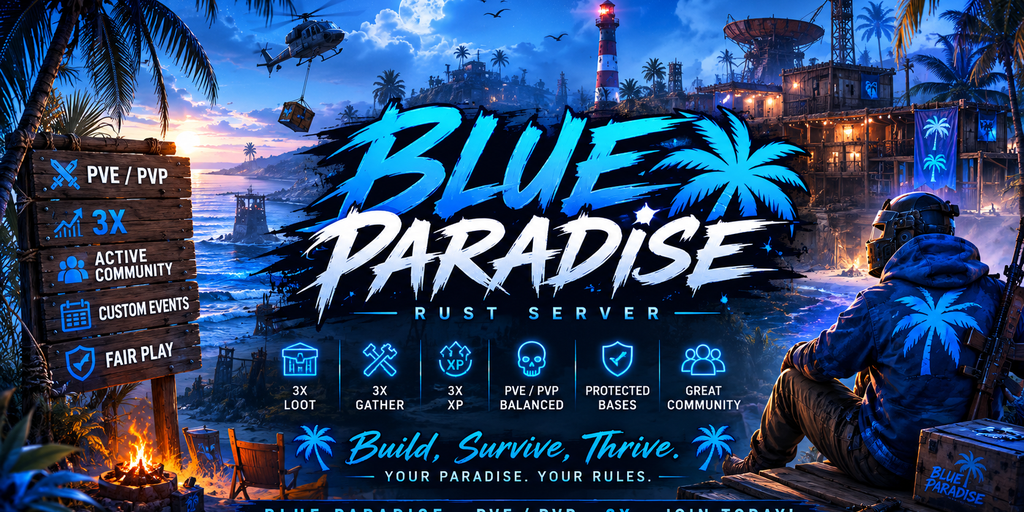 Blues Paradise 3x PVE|PVP|Kits|Shop|Quest image